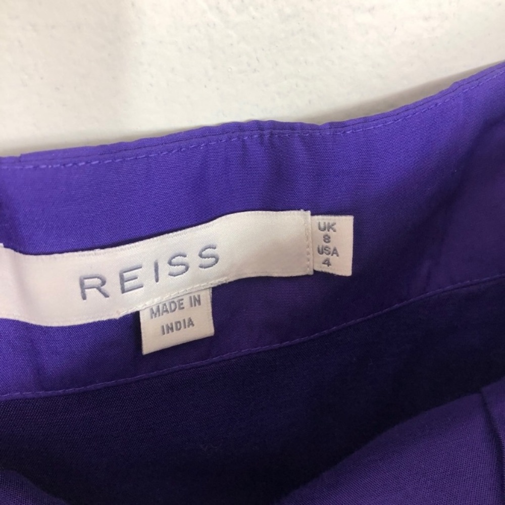 REISS Purple Strapless Cocktail Dress - Picture 4 of 6